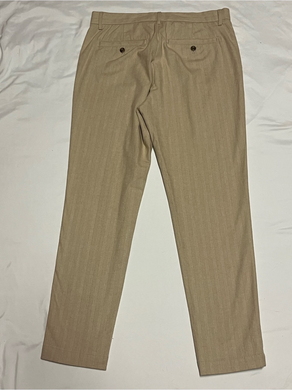 Banana Republic Slim Tapered Fit Khaki Herringbone Dress Pants Mens 31x32 Preppy - Picture 7 of 10